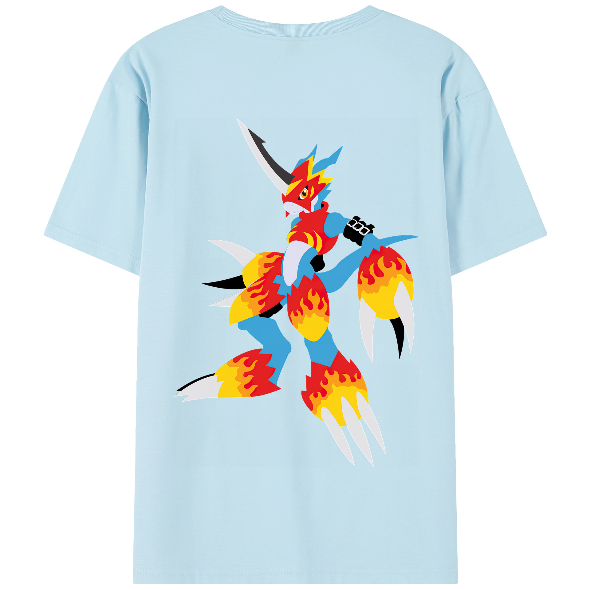 （画像用） Digimon デジタルモンスター/デジモン 綿100％半袖Tシャツ（背面プリント）